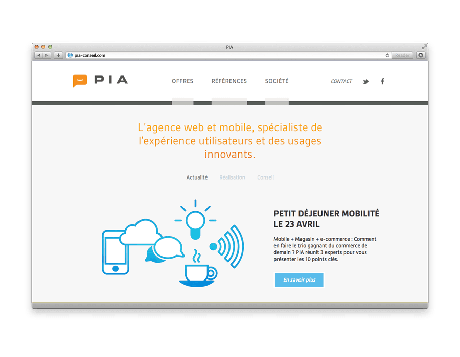 écran du site PIA