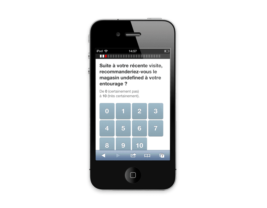 écran de l'application web mobile sfr
